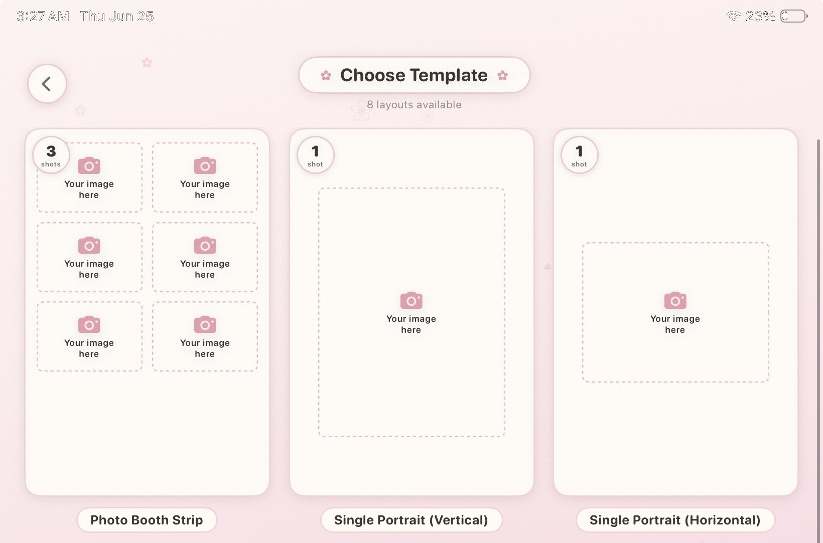 8 layout templates